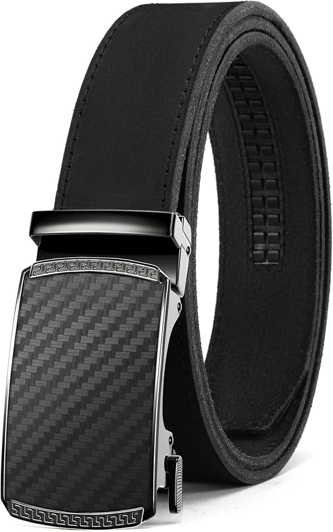 CHAOREN Mens Belt Leather Ratchet Belt - Customizable Fit, Effortless Style (35mm)