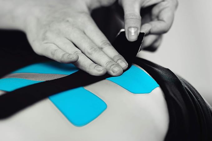 Starktape Original Kinesiology Athletic Tape. Professional Sports Tape for Ankle Wrist Knee Shoulder Muscles Joints. Latex Free, Waterproof, Stretchy, and Gentle on Skin. Up to 115 ft/Roll