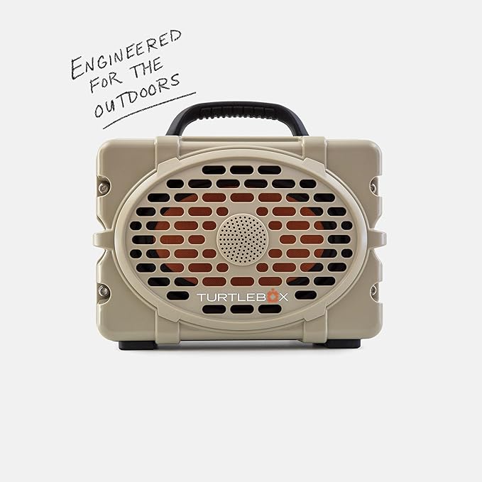 Turtlebox Original Gen 3: Portable Outdoor Bluetooth Speaker – Ultra-Loud (120dB), Waterproof (IP67), Rugged, Impact-Resistant, 3-Day Battery | Party Mode: Unlimited Pairing for Stereo Sound, Tan