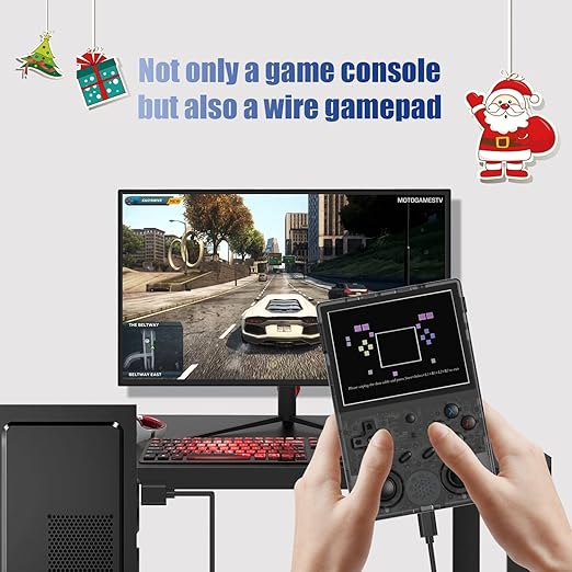 RG353VS Retro Handheld Game Linux System RG3566 3.5 inch IPS Screen,RG353VS with 64G TF Card Pre-Installed 4452 Games Supports 5G WiFi 4.2 Bluetooth Online Fighting,Streaming and HDMI rg 353v Aivuidbs