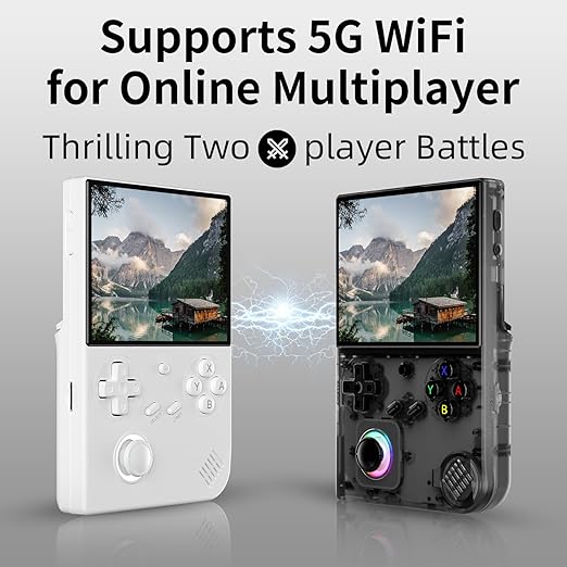 RG40XX V Handheld Game Console RG 40XXV 4.0'' IPS Screen with 64G TF Card Pre-Installed 5223 Games Supports 5G WiFi 4.2 Bluetooth Online Fighting,Streaming and HDMI Retro Emulator RG40XX
