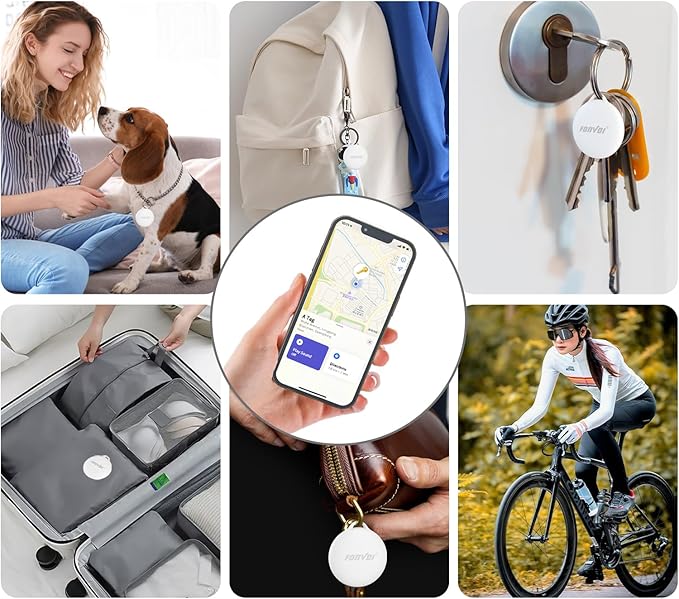 2026 New [Apple MFi Certified] (iOS Only) Air Tags-4 Pack, Bluetooth Tracker for Apple Find My, Replaceable Battery, Key Finder and Item Locator Smart Tag for Keys, Bags, Luggage, Pets, Wallet