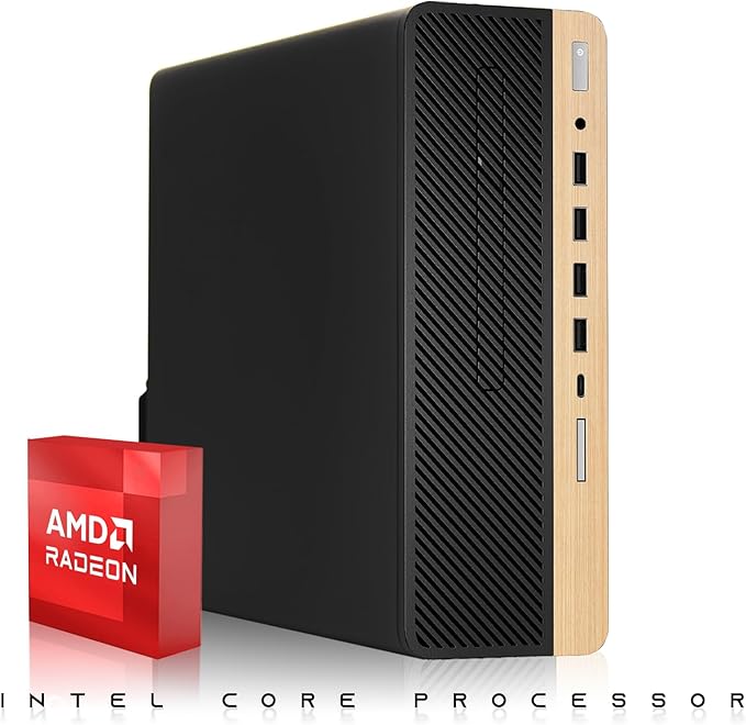HP Light Single Premium Desktop Computer PC – AMD Processor,16GB RAM,512GB SSD,27 Inch Curved Monitor,RGB Keyboard with AI Copilot Key and Mouse,RGB Soundbar,Windows 11(Renewed)