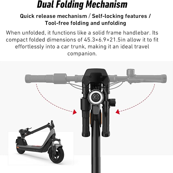 NIU Electric Scooter for Adult - KQi 100 200 Series E Scooter w/Suspension, 600-700W Peak Power, 18-33 Max Miles, Top 17.4-20 MPH, Portable Commuting Escooter, Folding Handlebars(Only K100F & K200F)