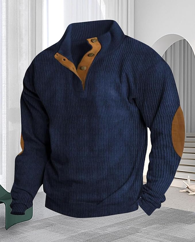 Western Sweatshirts for Men Aztec Retro Pullover Quarter Zip Sweatshirt Mens Stitching Color Fleece Sweatshirt