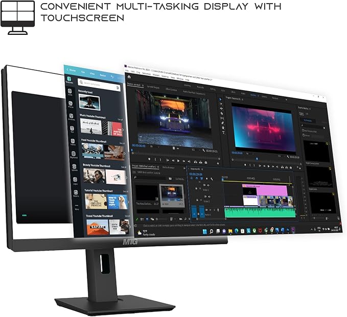 Gaming All in one PC 24 Inch FHD Touchscreen, MTG Yama, Intel Core i5 10th Gen, 16GB RAM, 1TB NVME, NVIDIA GT 730 4GB DDR3 Graphics, Webcam, DVD RW, RGB Combo, Windows 11 Home