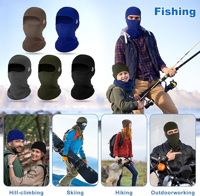 Suhine Winter Balaclava Ski Mask Windproof Thermal Face Mask Cold Weather Balaclava with Reflective Stripe