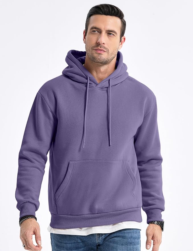 JMIERR Mens Casual Cotton Hooded Collar Drawstring Hoodies Pullover Sweatshirts Casual Long Sleeve Shirts