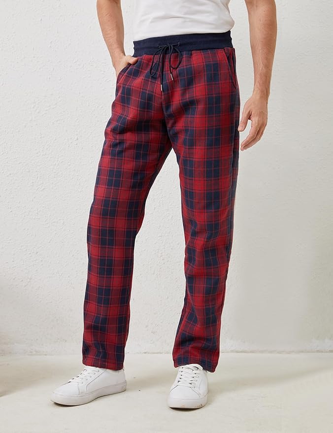 Gihuo Men's Winter Fleece Pants Sherpa Lined Sweatpants Active Running Jogger Pants