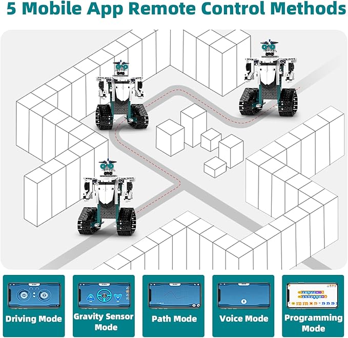 STEM Robot Toys for 8-14, 12 in 1 Remote Control Robotics Toys for Kids, Programmable Building Robot Kit Birthday Present for Science Educational(469 Pcs)