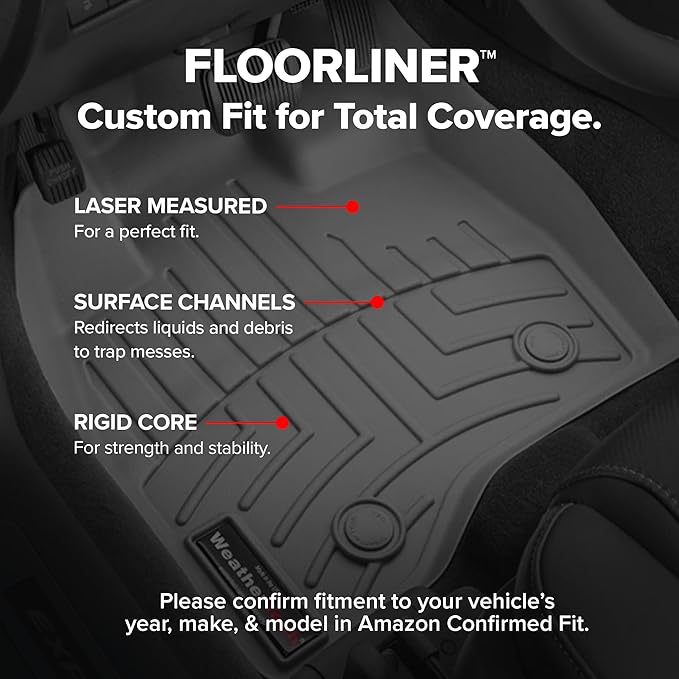 WeatherTech Custom Fit FloorLiners for Ford Explorer, Explorer Hybrid, Explorer ST - Full Set (4717161-471575-2-5), Cocoa