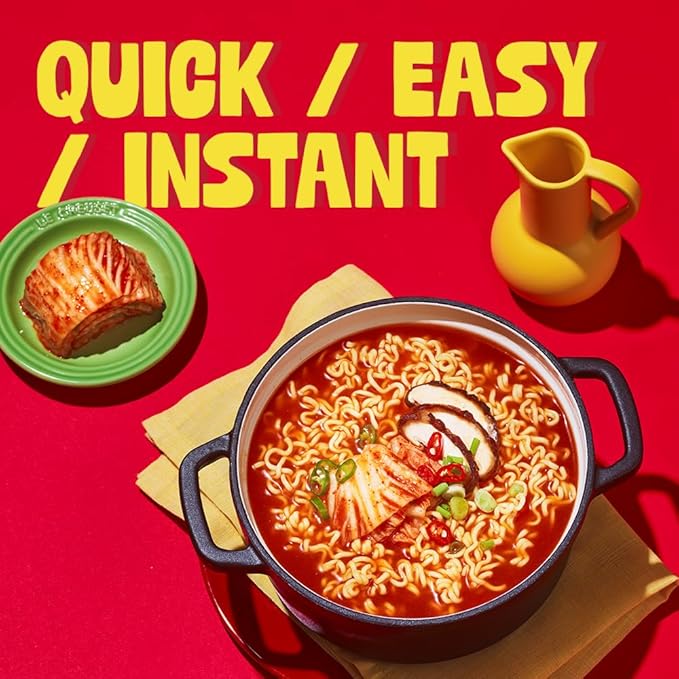 O'food 김치 라면 6컵팩 – 발효 김치, 무첨가
