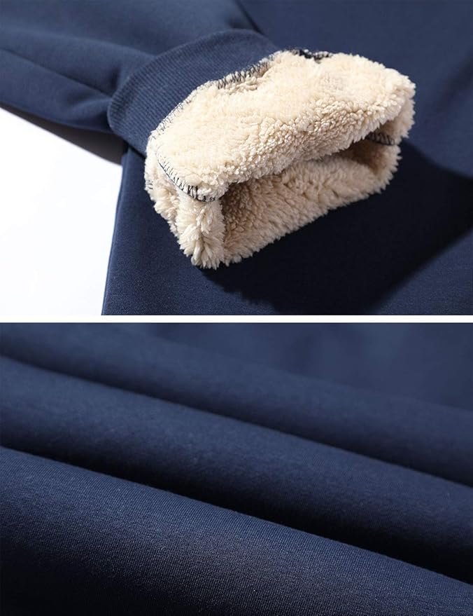 Gihuo Men's Winter Fleece Pants Sherpa Lined Sweatpants Active Running Jogger Pants