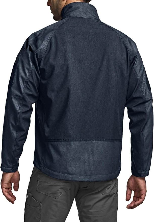 CQR Men's Tactical Softshell Jacket, Winter Warm Fleece Lined Coat, Water Resistant Outdoor Hunting Hiking Rain Windbreaker