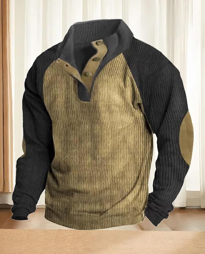 Western Sweatshirts for Men Aztec Retro Pullover Quarter Zip Sweatshirt Mens Stitching Color Fleece Sweatshirt