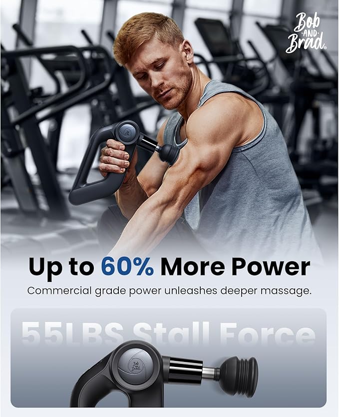 BOB AND BRAD D5 Pro Massage Gun with 13mm Amplitude, FSA-HSA Eligible, Professional Deep Tissue Percussion Massage Gun, Ergonomic D-Handle for Effortless Muscle Pain Relief