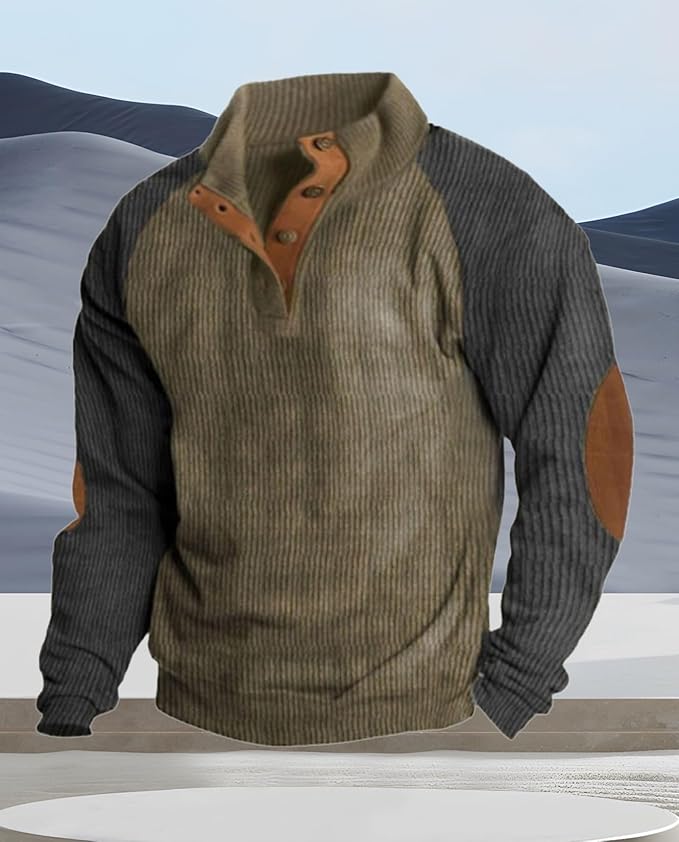Western Sweatshirts for Men Aztec Retro Pullover Quarter Zip Sweatshirt Mens Stitching Color Fleece Sweatshirt