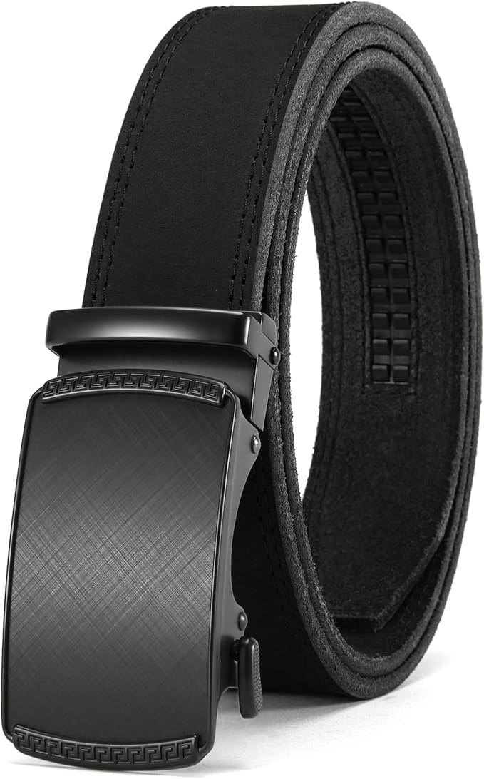 CHAOREN Mens Belt Leather Ratchet Belt - Customizable Fit, Effortless Style (35mm)