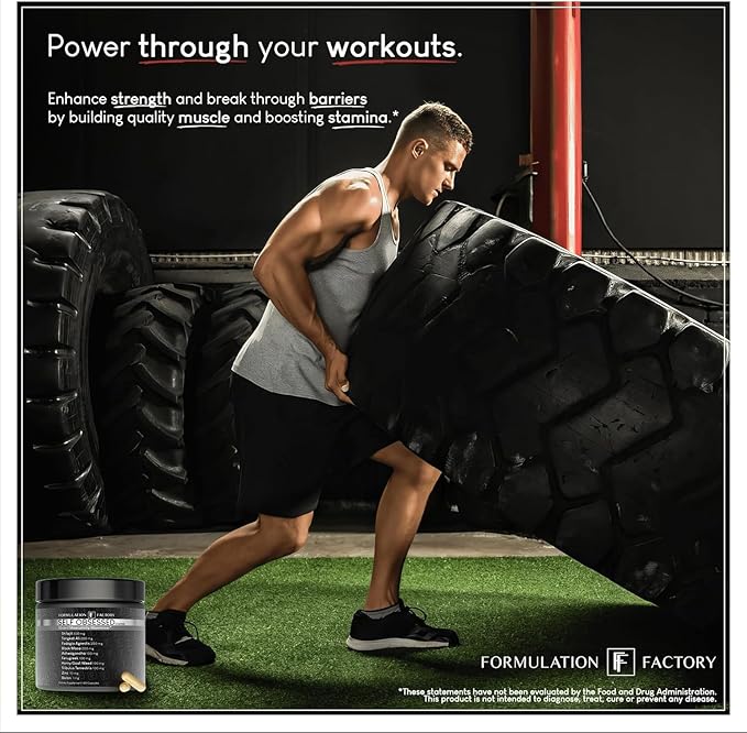 Formulation Factory Self Obsessed Starter 10-in-1 Masculinity Maximizer Supplement for Men with Shilajit, Tongkat Ali, Ashwagandha, Fenugreek to Support Muscle, Drive, Strength 60 Count (Pack of 1)