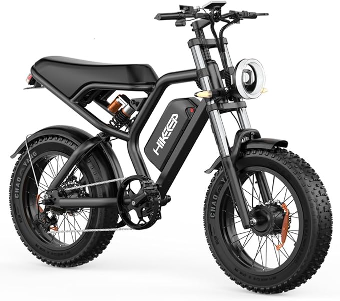 Electric Dirt Bike for Adults - Peak 1500W/3000W Electric Bikes, 28-40MPH, 48V/52V 15.6Ah/25Ah/40Ah, 70-120 Mile(PAS Mode), 16/20 Inch All-Terrain Fat Tire Electric Motorcycle
