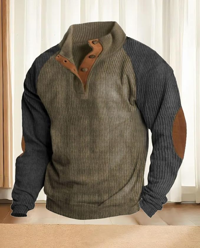Western Sweatshirts for Men Aztec Retro Pullover Quarter Zip Sweatshirt Mens Stitching Color Fleece Sweatshirt