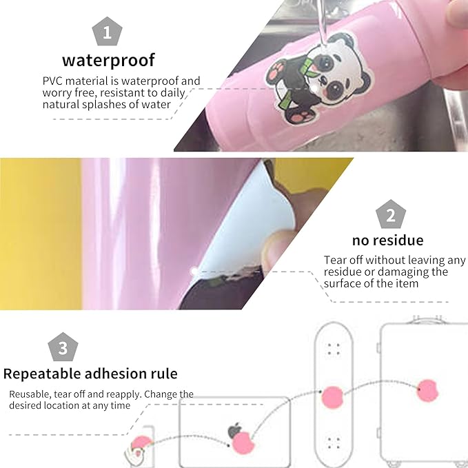 74Pcs Cute Anime Stickers, Cute Cartoon PVC Movie Decals, Perfect for Laptop, Phone Case, Helmet, Water Bottle, Travel Case, Guitar, Ideal Gift for Adults