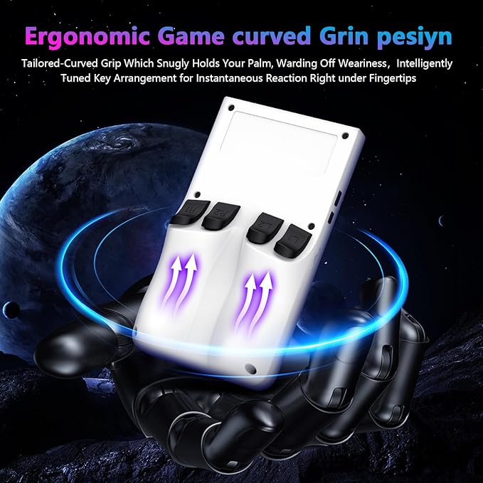 R36MAX Retro Handheld Game Console, 4.0 Inch 720x720 IPS Screen, 64GB Built-in 18,000+ Classic Game, Portable Hand Held Open Source Linux System, 4000mAh Battery Retro Gaming Console(White 64GB)