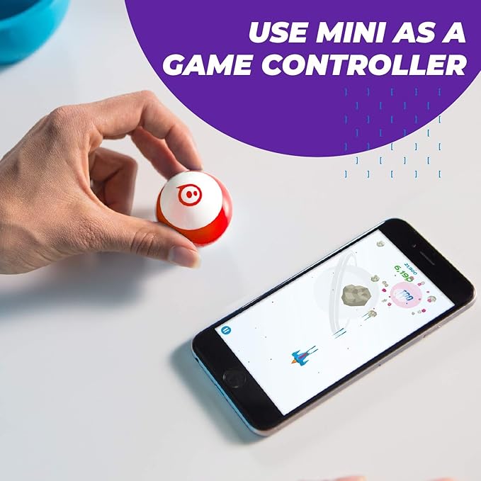 Sphero Mini (Red) - Coding Robot Ball - Educational Coding and Gaming for Kids and Teens - Bluetooth Connectivity - Interactive and Fun Learning Experience for Ages 8+