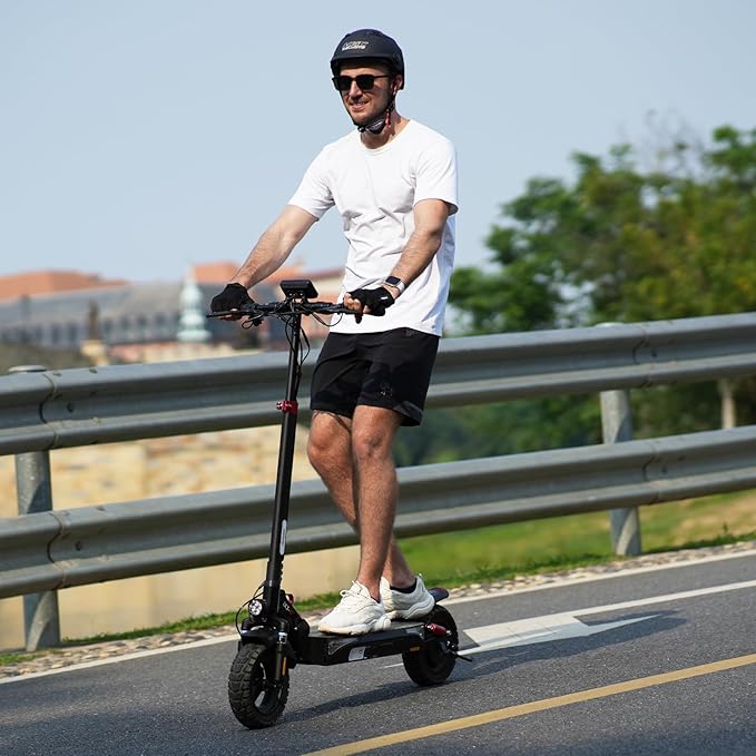 iScooter Electric Scooter, 800W Motor E-Scooter Up to 25/28 Miles Range, Top Speed 25/28 MPH,10" Off Road escooter Tires,Adjustable Handlebar Height, Folding Commuting Electric Scooter for Adults