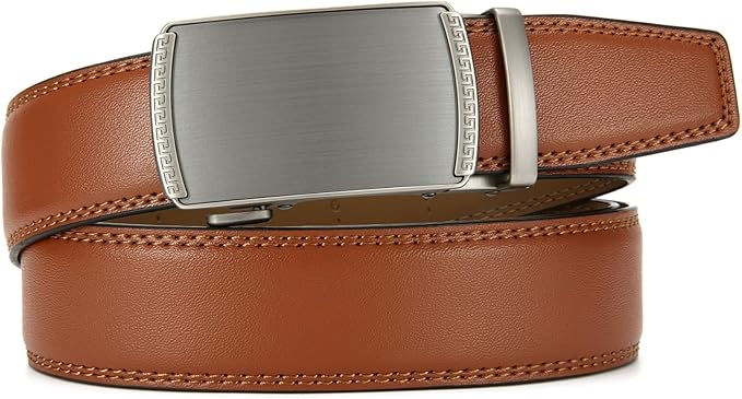 CHAOREN Mens Belt Leather Ratchet Belt - Customizable Fit, Effortless Style (35mm)