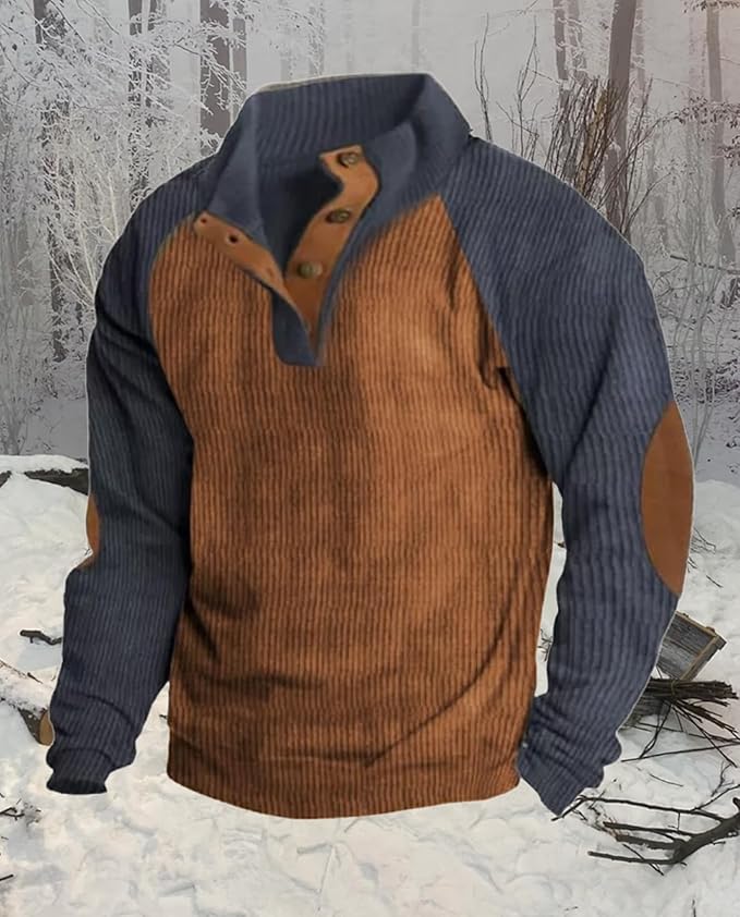 Western Sweatshirts for Men Aztec Retro Pullover Quarter Zip Sweatshirt Mens Stitching Color Fleece Sweatshirt