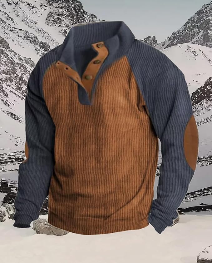 Western Sweatshirts for Men Aztec Retro Pullover Quarter Zip Sweatshirt Mens Stitching Color Fleece Sweatshirt