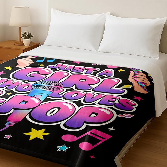 Kpop Blanket Gifts for K-Pop Fans - Super Soft Flannel Kpop Blankets for Girls Teen Fans Bedding Couch Sofa - Korean Kpop Merch Fandom Throw for Idol Lovers Dorm Decor Christmas (Style 05, 50 X 60)