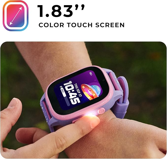 PlayZoom 4 Kids Smartwatch, Educational Tech Toy – 25+ Games, Selfie Camera, Audiobooks, Step Tracker, Water‑Resistant, Parental Controls, Long Battery, Ages 4‑12, Fuchsia Pink