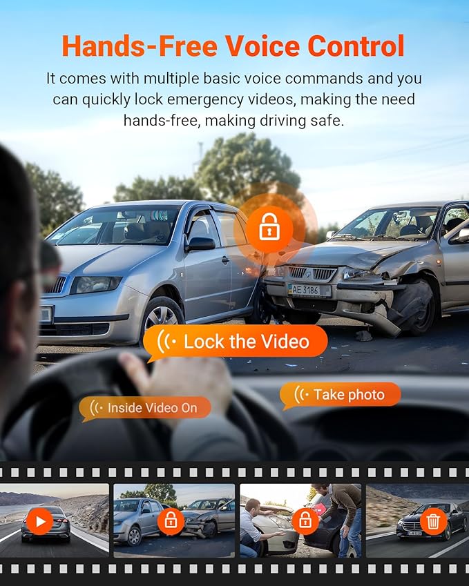 Vantrue S1 Pro AI Dash Cam Front and Rear, Dual 1440P Dash Camera w/2.7K, STARVIS 2, HDR Night Vision, 5G WiFi, 60FPS, GPS, Voice Control,24/7 Parking Mode, Support 512GB Max