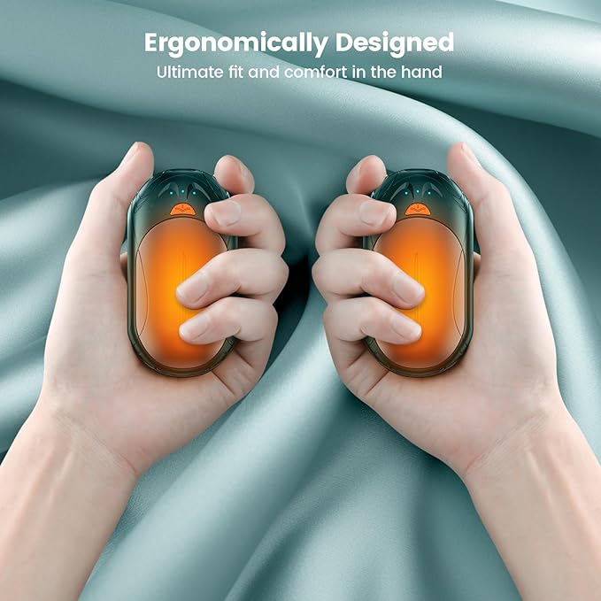 AI Hand Warmers Rechargeable 2 Pack,6000mAh Rechargeable Hand Warmer,20Hrs Long Heating Electric Hand Warmer,Portable Pocket Heater,Pocket Size Hand Warmer, Gifts for Christmas