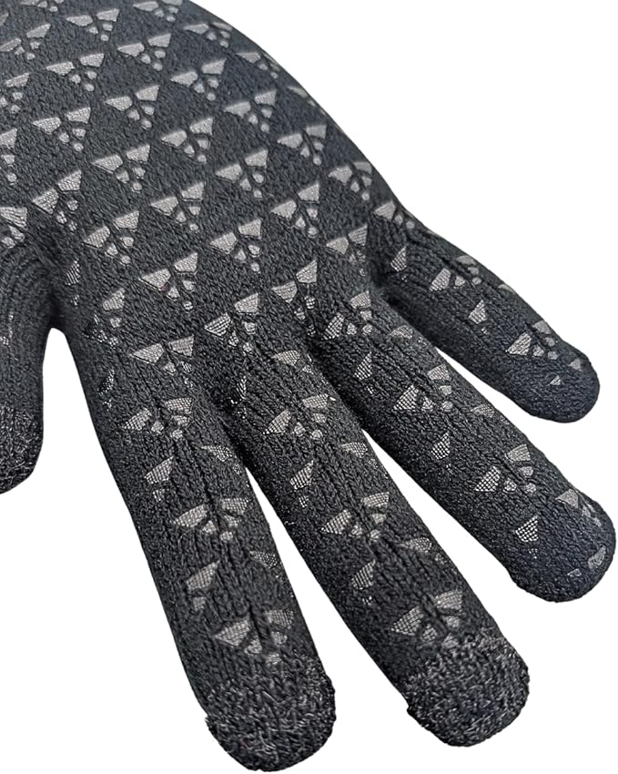 CozyTouch Winter Gloves, Touch Screen Compatible, Thermal Soft Knit Lining, 2 Pair Pack (Grey/Black)
