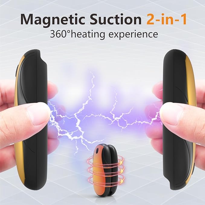 Hand Warmers Rechargeable 2Pack,14000mAh Electric Hand Warmers with Charging Case,Quick Charge Portable Heater,Gifts for Christmas,Winter,Outdoor,Camping,Hunting Accessories