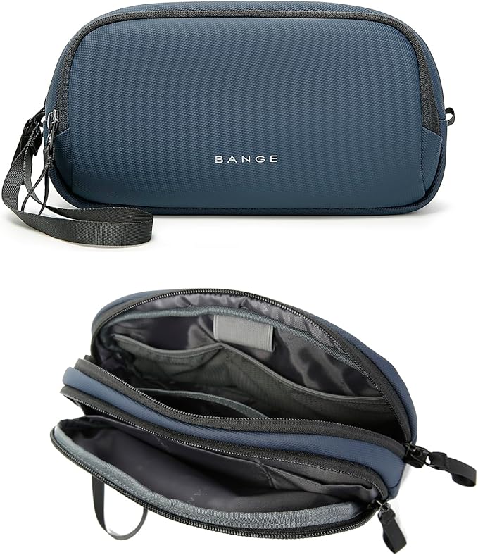 BANGE Cable Organizer Pouch， Travel Water Resistant Tech Accessories Bag Carry Storage，Electronic Organizer Accessory Case for Charger, Cables, Power Bank