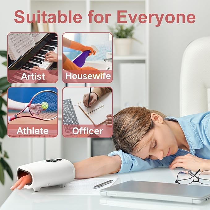 AERLANG Hand Massager,Birthday gifts for women Mom,Valentines Day Gifts for Her Hand Massage Machine with Heat and compression Electric Hand Massager for Arthritis and Carpal Tunnel Cordless Massagers