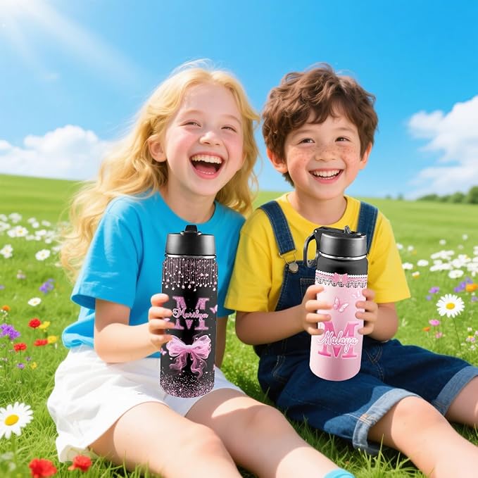 Kids Personalized Water Bottles 18oz Personalized Cups With Names Gifts For Girls Boys Woman Insulated Water Bottle