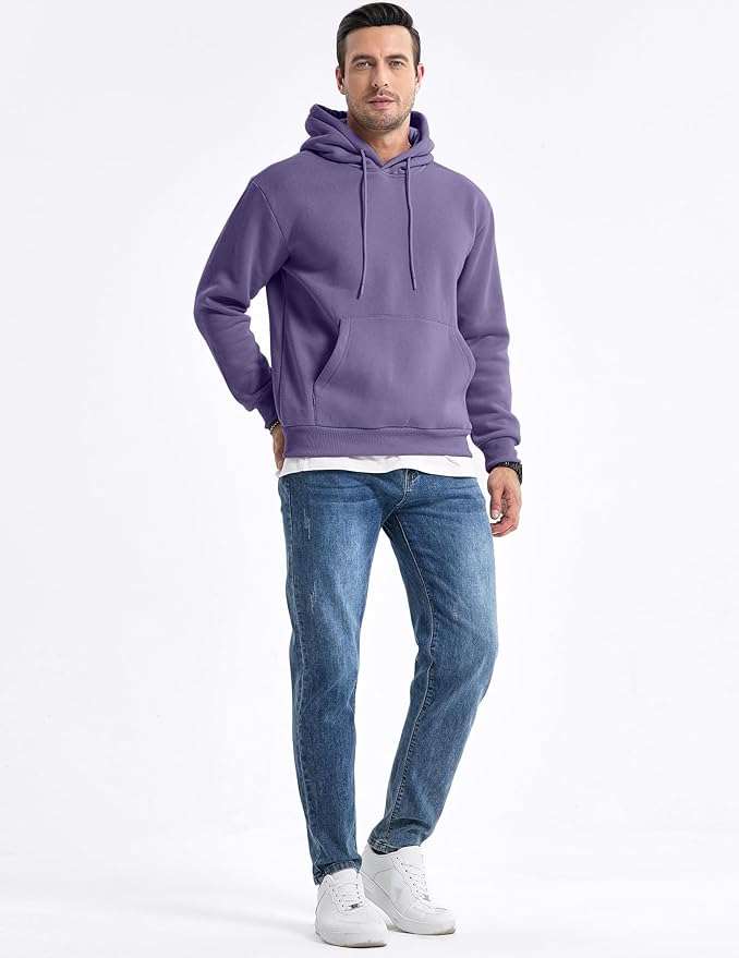 JMIERR Mens Casual Cotton Hooded Collar Drawstring Hoodies Pullover Sweatshirts Casual Long Sleeve Shirts