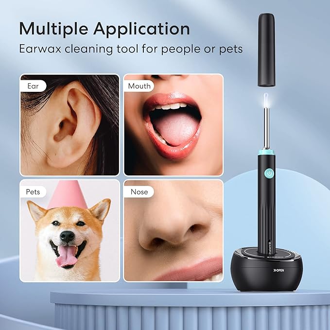 Ear Wax Removal Tool Camera - Ear Cleaner with Camera,FSA HSA Eligible, 1080P Otoscope, Ear Cleaning Tool with 8 Ear Spoon, Ear Camera for iPhone & Android Phones