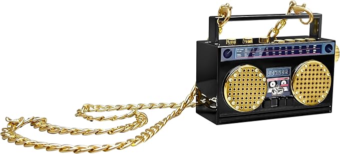 Portable Mini Bluetooth Wireless Speaker Retro Wearable Boombox, 27 Inch Necklace, FM Radio, On Board Buttons, Dual 6W Peek Power Micro Speakers, Long Lasting Battery