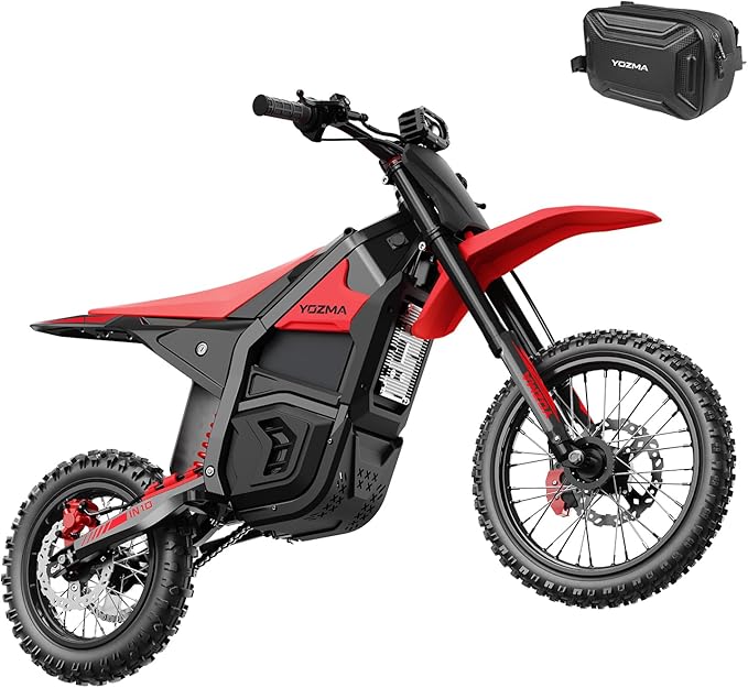 IN10 Electric Mini Dirt Bike for Teens & Adults, 14"/12" Fat Tire 2600W Electric-Motorcycle with 48V 23AH Battery Ebike 40MPH Hydraulic Brakes Mountain Off-Road EBike, Fit Age 13+