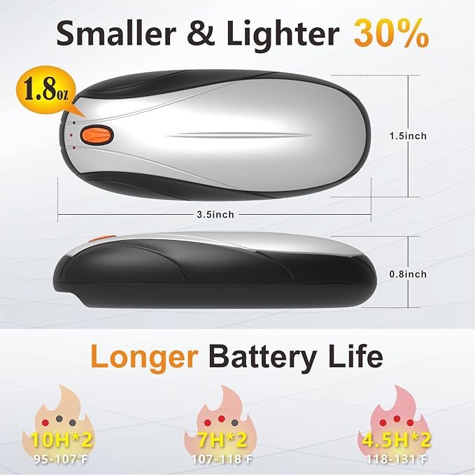 Hand Warmers Rechargeable 2Pack,14000mAh Electric Hand Warmers with Charging Case,Quick Charge Portable Heater,Gifts for Christmas,Winter,Outdoor,Camping,Hunting Accessories