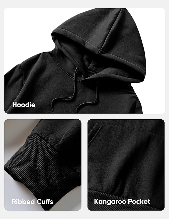 JMIERR Mens Casual Cotton Hooded Collar Drawstring Hoodies Pullover Sweatshirts Casual Long Sleeve Shirts