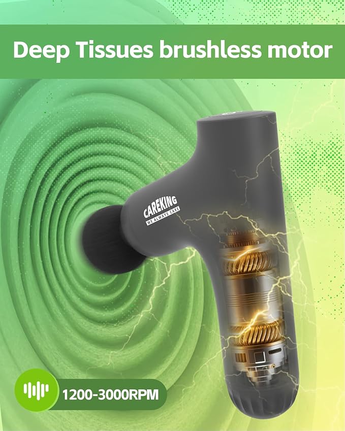 Convertible 3-in-1 Massage Gun Deep Tissue with Extended Handle, Back Pain Relief Percussion Muscle Massager for Neck Shoulder Men Women