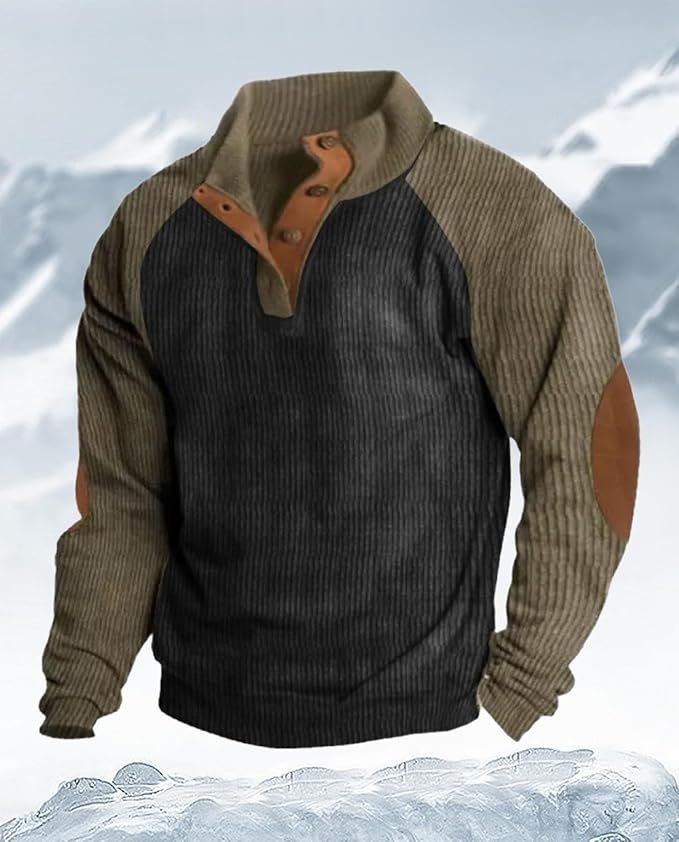 Western Sweatshirts for Men Aztec Retro Pullover Quarter Zip Sweatshirt Mens Stitching Color Fleece Sweatshirt