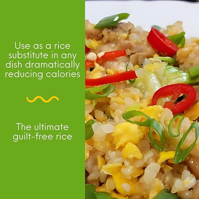 Miracle Noodle Ready to Eat Rice, 7 Oz (Pack of 6), Plant Based Shirataki Konjac Rice, 5 Calories, 1g Net Carbs Per Serving, Keto, Gluten-Free